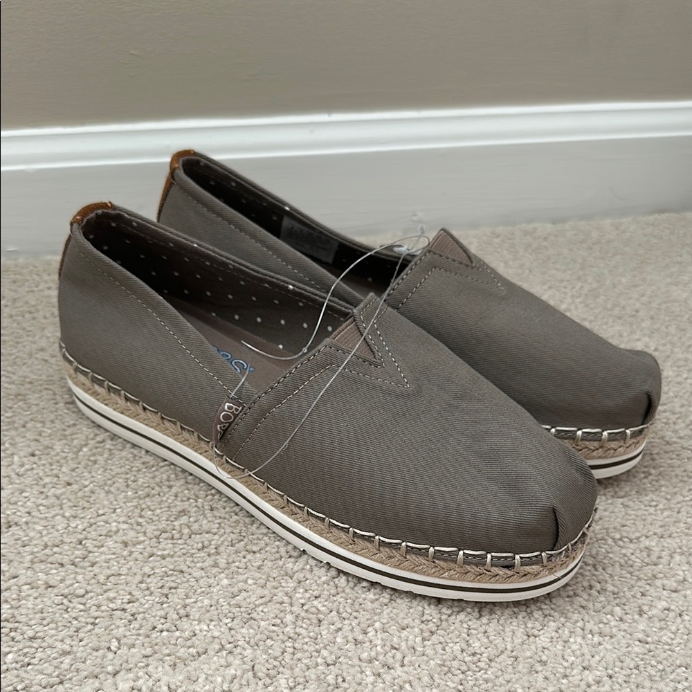 Taupe Bob’s Sketchers Memory Foam Slip Ons
